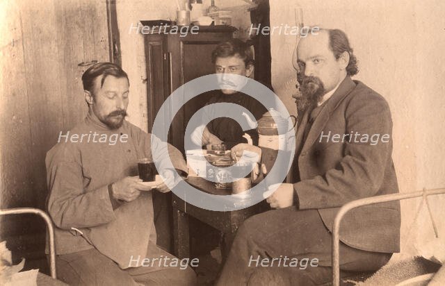 Teatime Even While in Penal Servitude, 1906-1911. Creator: Isaiah Aronovich Shinkman.