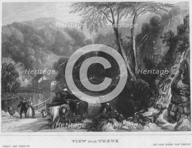 'View near Theux', 1850. Artist: Shury & Son.