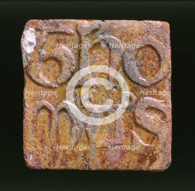 Decorative stone tile, 1997. Artist: J Bailey