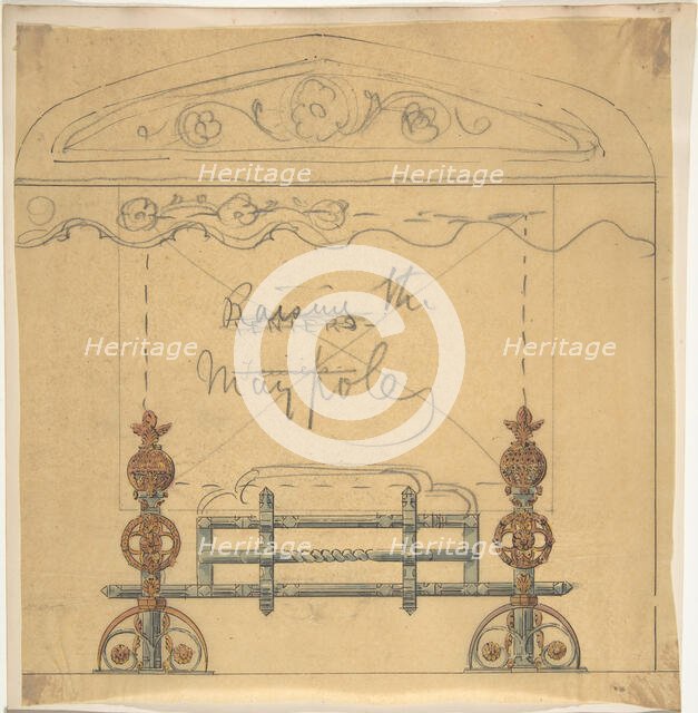 Design for a Grate, 19th century. Creator: Anon.