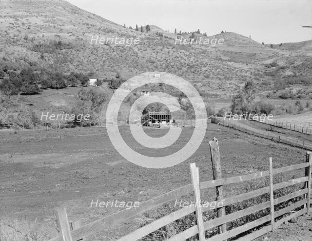 Carlock farmstead, Ola self-hHelp sawmill co-op, Gem County, Idaho, 1939. Creator: Dorothea Lange.