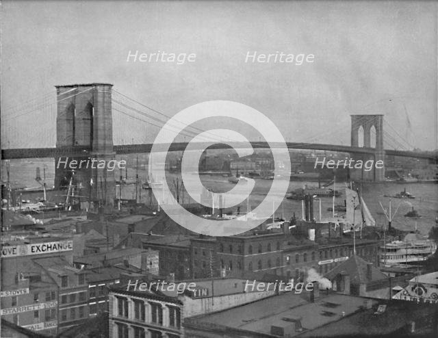 'Brooklyn Bridge, New York', c1897. Creator: Unknown.