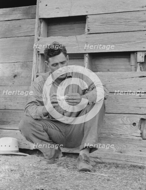 Native Texan farmer on relief, Goodliet, Hardeman County, Texas, 1938. Creator: Dorothea Lange.