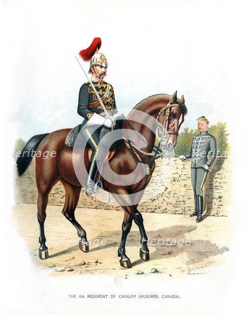 'The 6th Regiment of Cavalry (Hussars, Canada)', c1890.Artist: H Bunnett