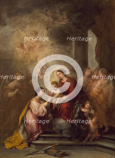 The Mystic Marriage of Saint Catherine, between 1680 and 1682. Creator: Bartolomé Esteban Murillo.