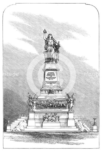 Statue of Germania, opposite Bingen, on the Rhine, 1883. Creator: Unknown.