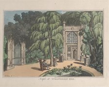 Temple at Strawberry Hill, from "Sketches from Nature", 1822., 1822. Creators: Thomas Rowlandson, Joseph Constantine Stadler.