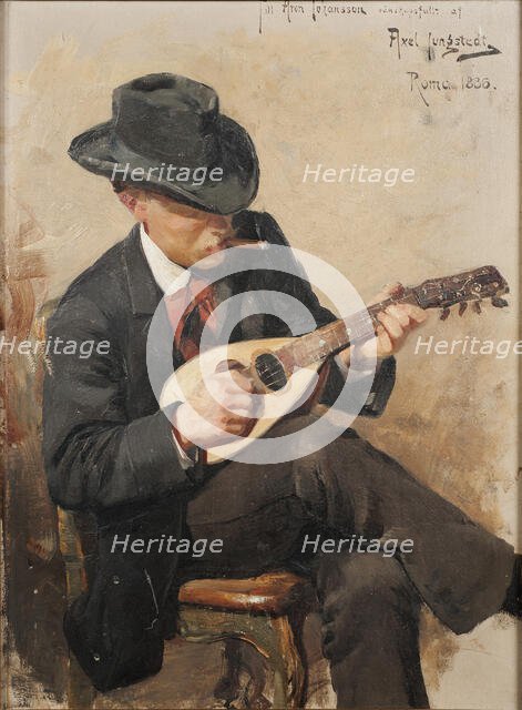 Aron Johansson (1860-1936), architect, watercolourist, member of the Academy of Fine Arts..., 1886. Creator: Axel Jungstedt.