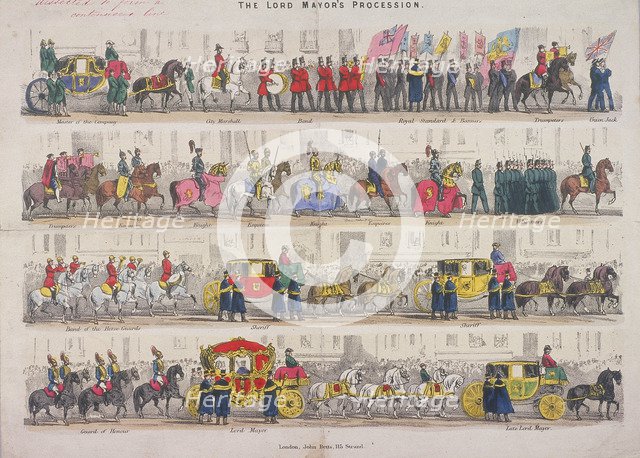 Lord Mayor's Procession, c1840. Artist: Anon
