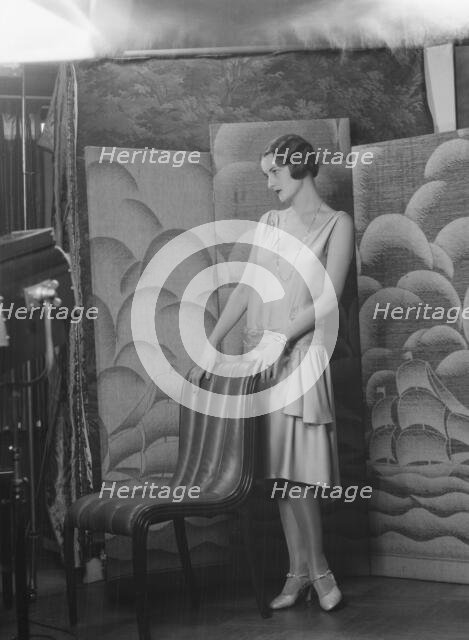 Vogue fashion photographs with model Gurta Andre, 1928 Apr. 25. Creator: Arnold Genthe.