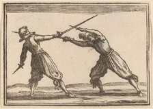 Duel with Swords and Daggers, 1621. Creator: Edouard Eckman.