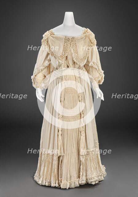 Wedding Dress (Bodice, Skirt), 1903. Creator: Unknown.