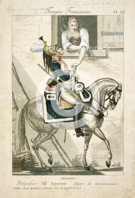 French dragoon of the Napoleonic Wars, early 19th century. Artist: Unknown.