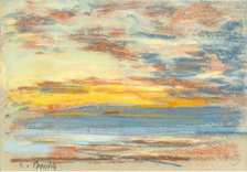 Coastline and sky, c. 1890. Creator: Boudin, Eugène-Louis (1824-1898).