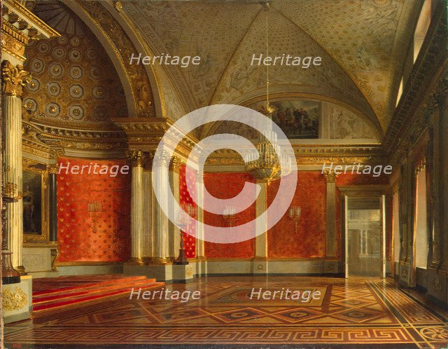 The Small Throne Room of the Winter Palace, 1837. Artist: Zaryanko, Sergei Konstantinovich (1818-1870)