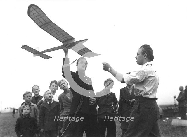 Flying model aircraft, Sweden, c1930-1959(?). Artist: Unknown
