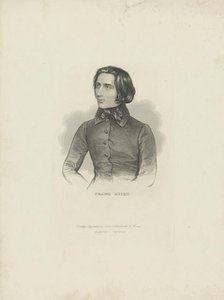 Portrait of the Composer Franz Liszt (1811-1886), 1840-1850. Creator: Anonymous.