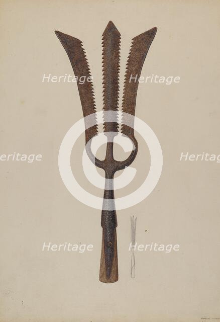 Sturgeon Spear, c. 1938. Creator: Samuel Faigin.