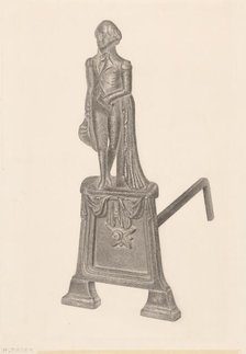 Andiron, c. 1939. Creator: Herman Bader.