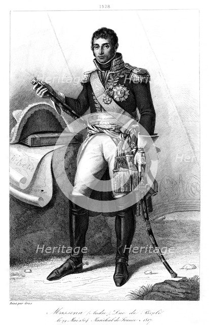 Andre Massena (1758-1817), Marshal of France, 1839.Artist: Legris