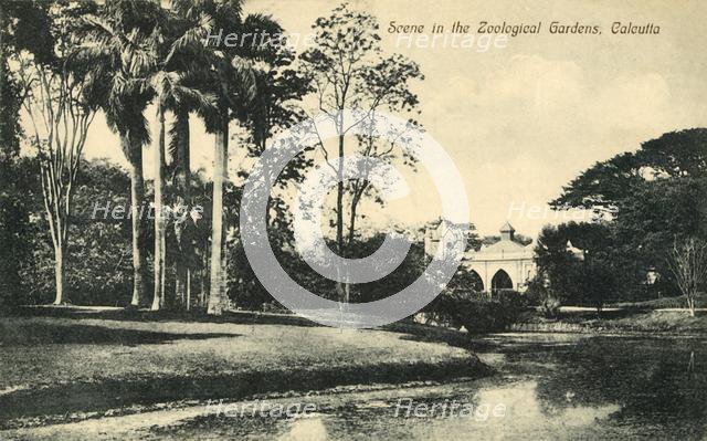 'Scene in the Zoological Gardens, Calcutta'. Creator: Unknown.