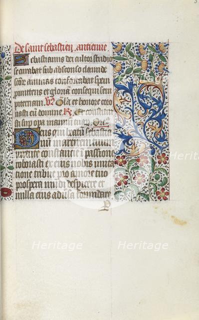 Book of Hours (Use of Rouen): fol. 52r, c. 1470. Creator: Master of the Geneva Latini (French, active Rouen, 1460-80).