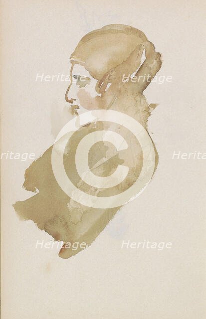 Woman, in profile, 1875-1934. Creator: Isaac Lazerus Israels.