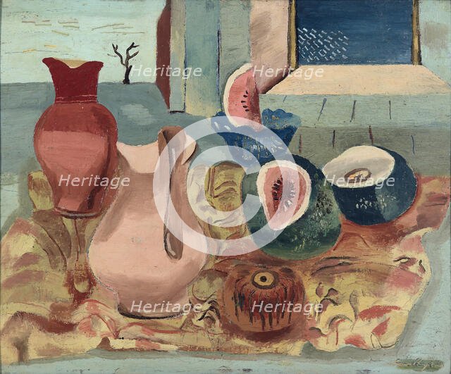 Cut melons,  c1931. Creator: Frances Hodgkins.