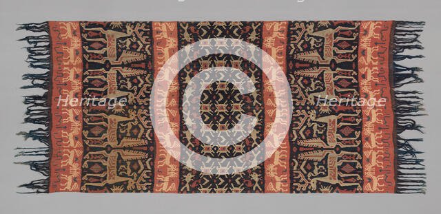 Man's Hinggi Cloth (Warp-Ikat Mantle), Indonesia, 19th century. Creator: Unknown.