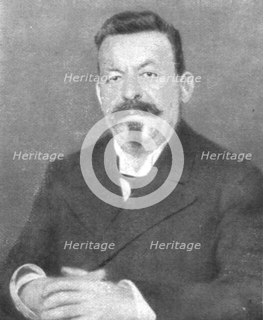 ''L'Allemagne Revolutionnaire; Le chancelier socialiste allemand Friedrich Ebert porte..., 1918. Creator: Unknown.