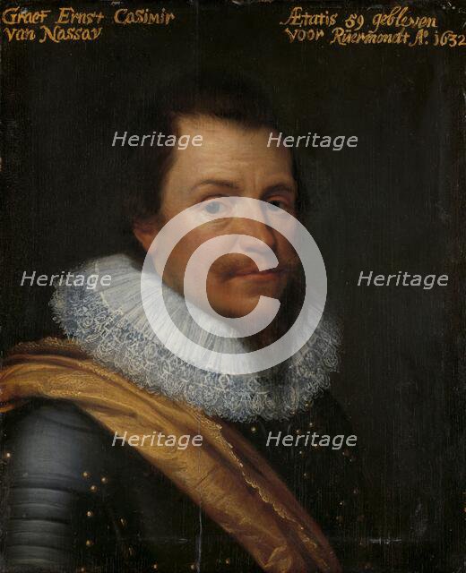Portrait of Ernst Casimir (1573-1632), Count of Nassau-Dietz, c.1623-c.1633. Creator: Workshop of Michiel Jansz van Mierevelt.
