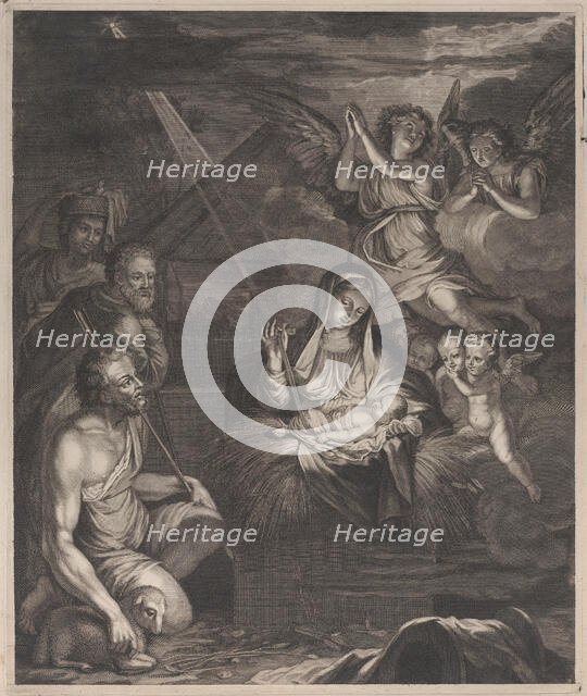 Adoration of the shepherds, 1500-1600., 1500-1600. Creator: Anon.