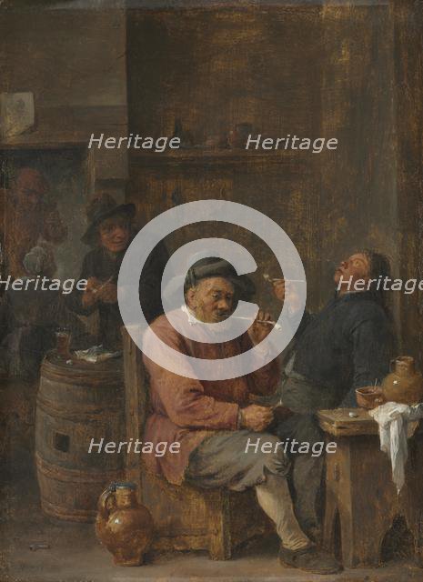 Peasants Smoking in an Inn, c. 1640. Creator: David Teniers (Flemish, 1610-1690).