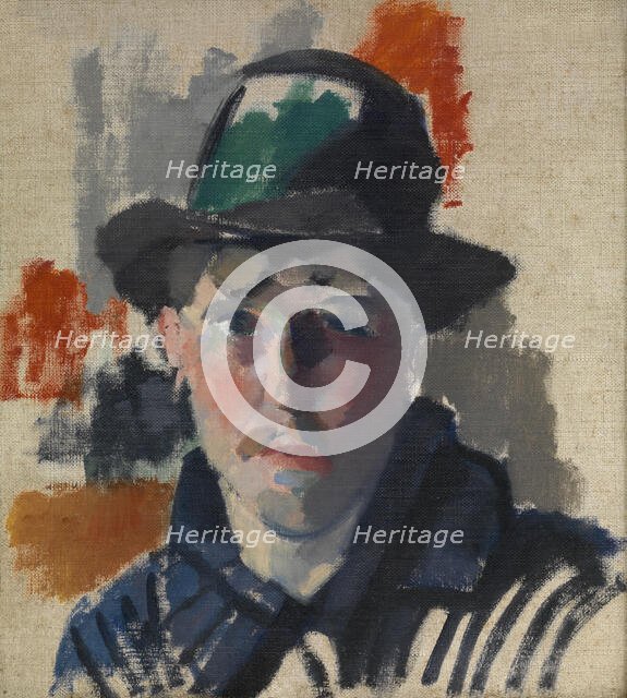 Self Portrait in a Green Hat, 1915. Creator: Rik Wouters.