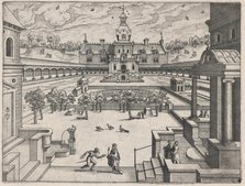 Walled Garden, ca. 1570., ca. 1570. Creators: Anon, Lucas Gassel.