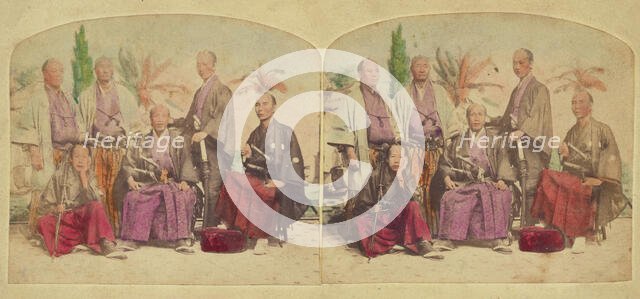 Members of the First Japanese Diplomatic Mission to the United States, negative 1860; print 1860s. Creator: Charles De Forest Fredricks.