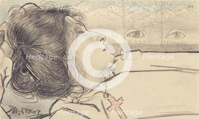 The Dream of the Seven Hills (De Droom der Zeven Heuvelen), 1914. Creator: Toorop, Jan (1858-1928).