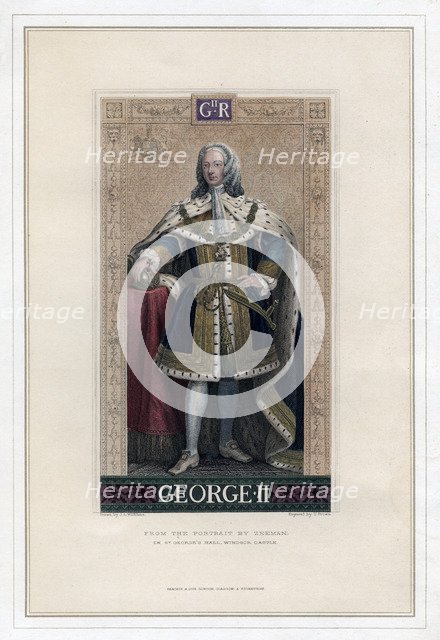 George II, King of Great Britain and Ireland. Artist: T Brown