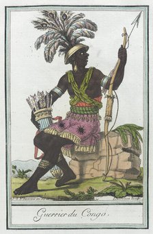 Costumes de Différents Pays, 'Guerrier du Congo', c1797. Creators: Jacques Grasset de Saint-Sauveur, LF Labrousse.