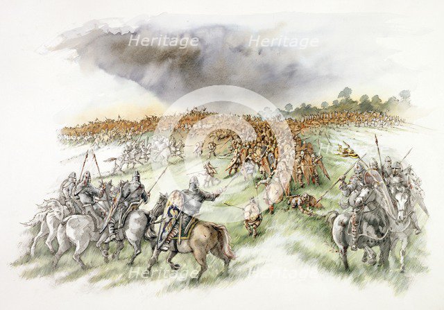 Battle of Hastings, 1066 (c1990-2010). Artist: Peter Dunn.