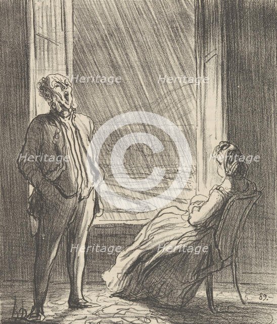 Les Gentilhommes Campagnards, 1864.  Creator: Honore Daumier.