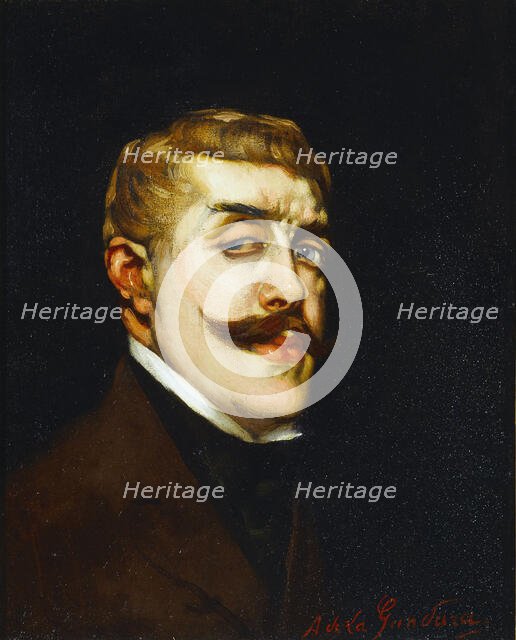 Portrait of the poet Jean Lorrain (1855-1906), c. 1900. Creator: La Gandara, Antonio de (1862-1917).