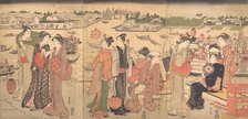 Festival by the Sumida River, late 18th century. Creator: Katsukawa Shunzan.