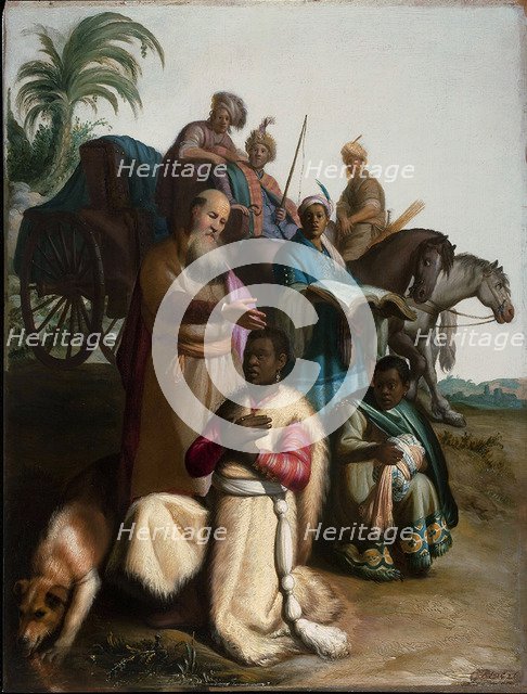 The baptism of the Eunuch. Artist: Rembrandt van Rhijn (1606-1669)