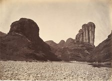 Piled Stone Mountain Near Sing Chang, ca. 1869. Creator: Afong Lai.