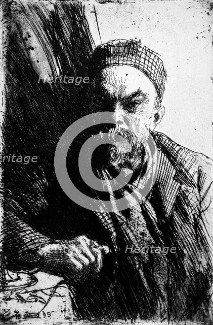 Paul Verlaine, 1895. Creator: Anders Leonard Zorn.