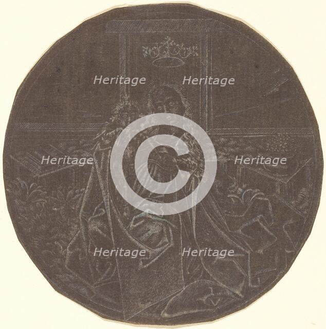 The Madonna and Child in a Garden, 19th century facsimile after an engraving of c. 1465-1467. Creator: Master ES.