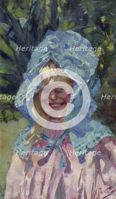 Girl in sunbonnet, c1897. Creator: Girolamo Pieri Nerli.