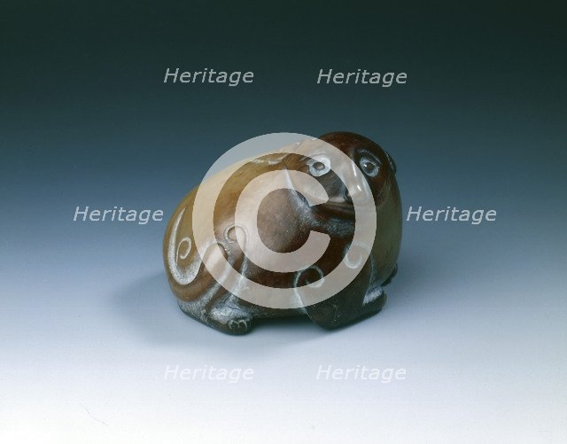 Jade mythical animal, Yuan dynasty, China, 1279-1368. Artist: Unknown