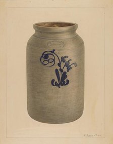 Cookie Jar with Cover, c. 1938. Creator: Nicholas Amantea.